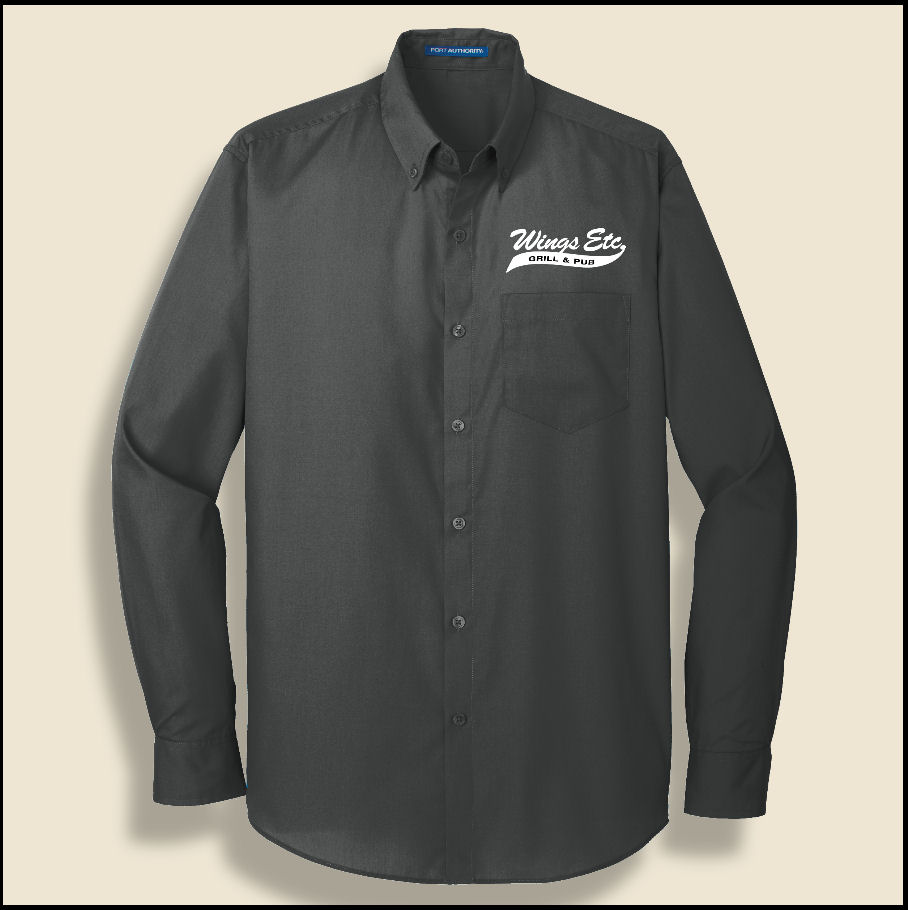 Graphite Wings Etc. Long Sleeve Button Down Shirt